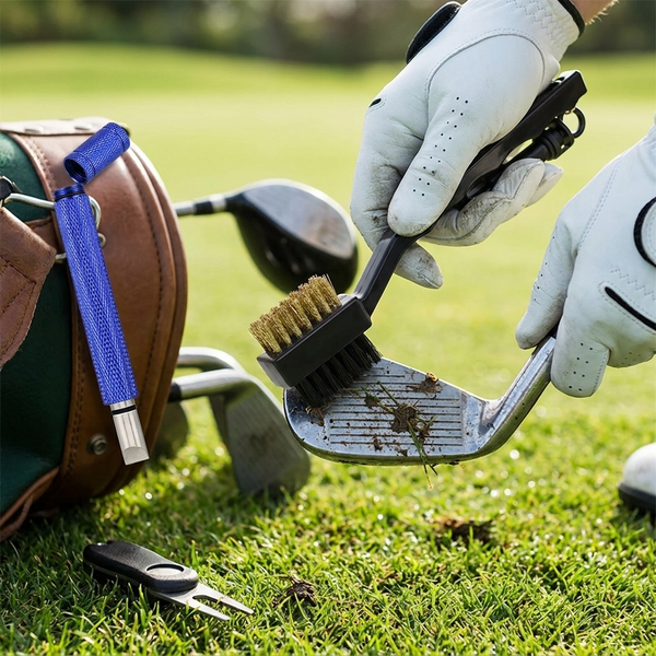 2Pcs Golf Club Brush Groove Cleaner Kit