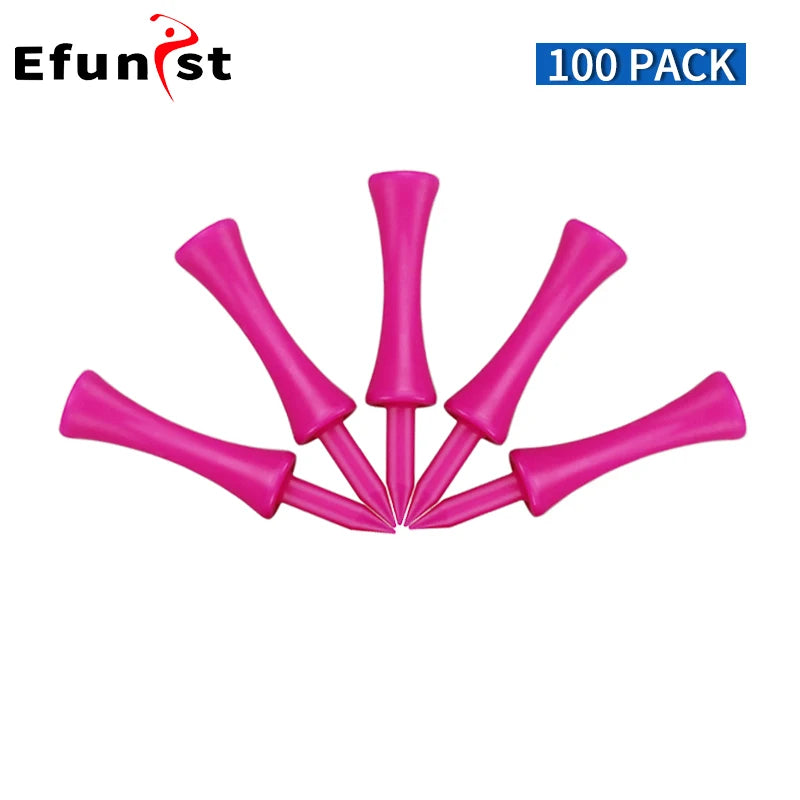 Plastic Golf Tee Pack 50/100 Pcs Step down Golf Tees Colorful for All over Sized Driver Irons Hybrids Longer Distance Drop Ship