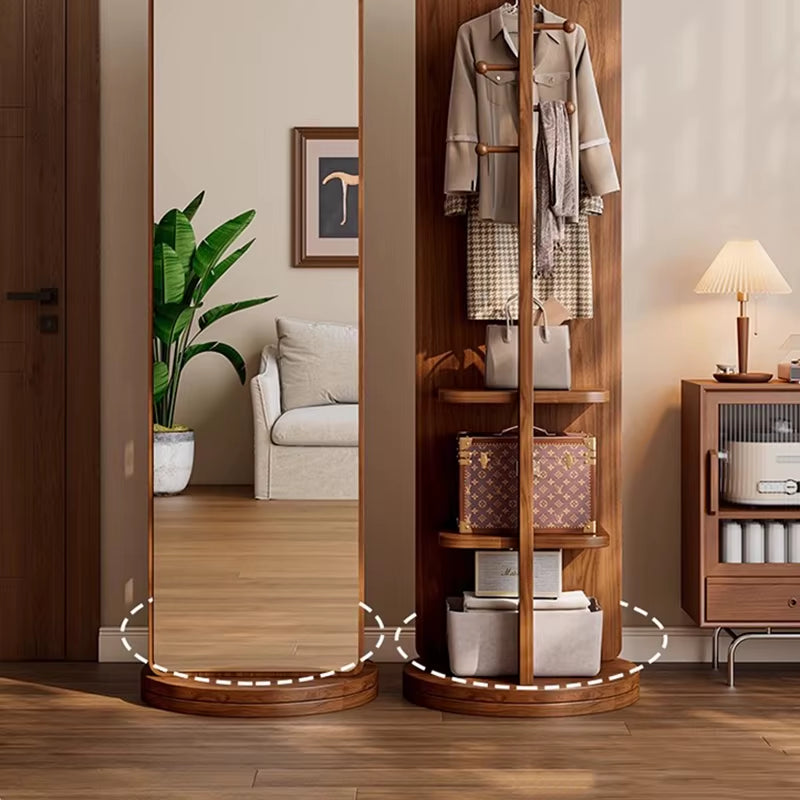 Standing Wardrobes Coat Racks Display Bag Hanger Mirror Floor Garment Coat Racks Bedroom Wooden Arara De Roupa Trendy Furniture