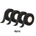 1-4Pcs 15/25M High Temp Wire Harness Wrapping Tape Self-Adhesive Automotive Wiring Harness Fabric Tape for Car Noise Damping