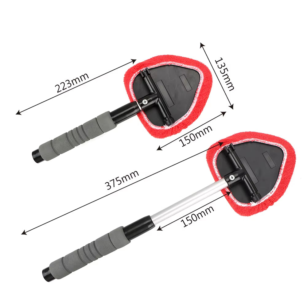 Telescopic Window Mist Eliminator Microfiber Windshield Scraper Cleaner Brush for Car Windscreen Rain Snow Fog Removal