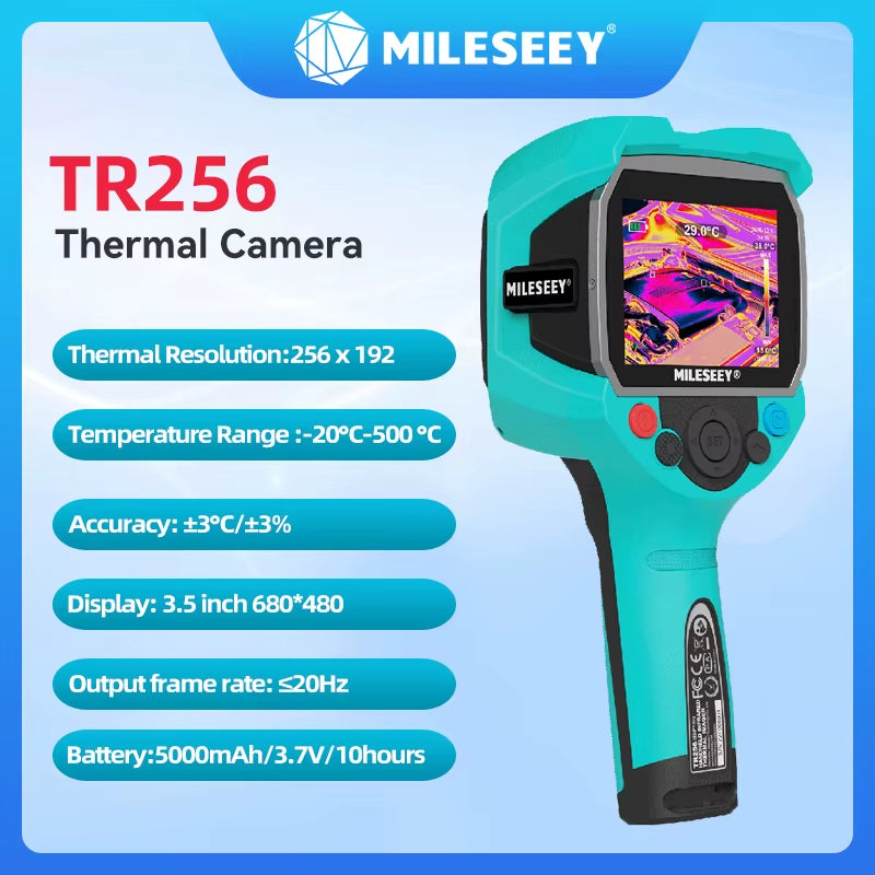 TR256 256*192 Infrared Thermal Camera Imager -20℃-500 ℃ Six Color Palettes Auto Focus Temperature High Precision