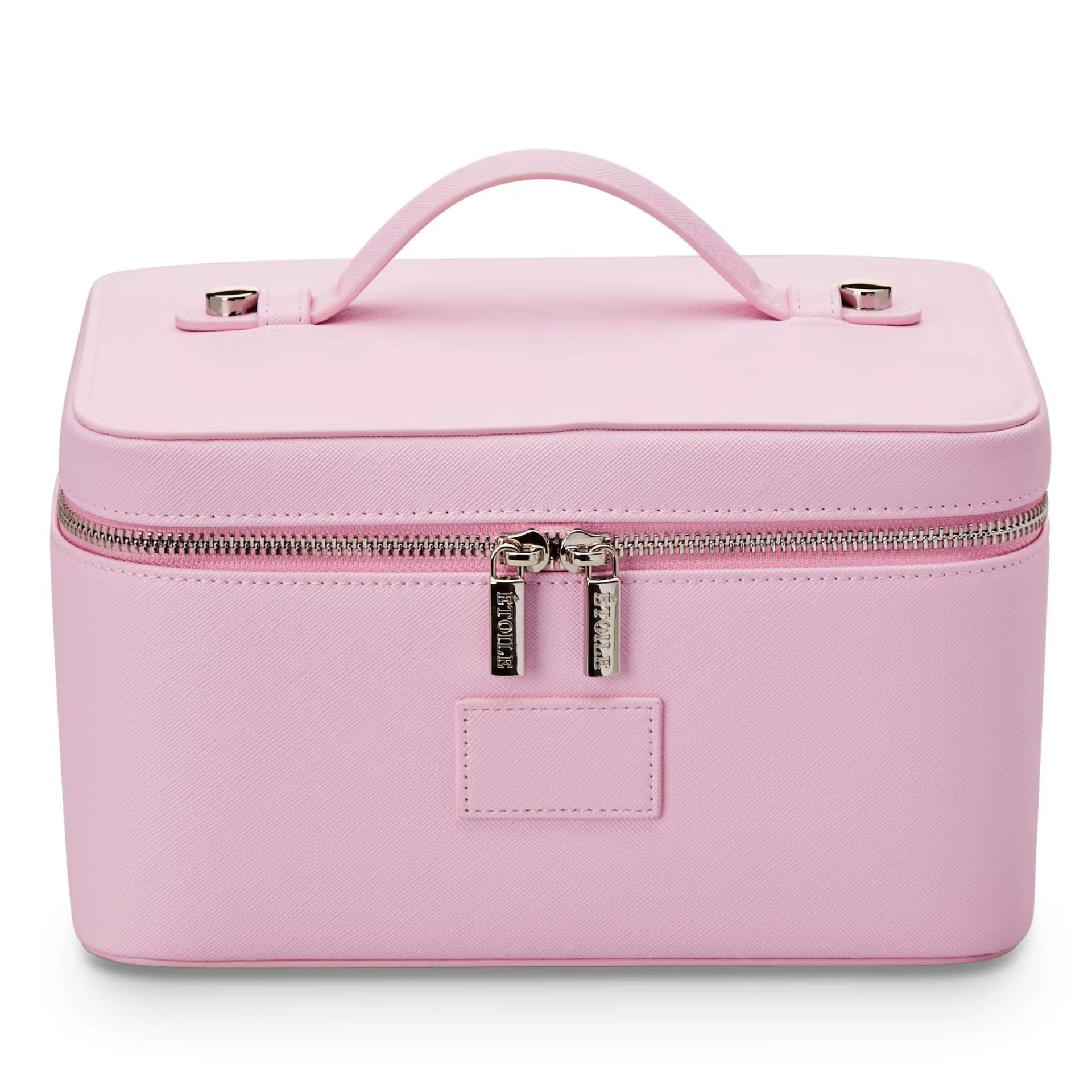 Fashion PU Handheld Makeup Bag with Compartment Large Capacity Portable Leather Makeup Pack Waterpoor Leather Cosmetic Pouch