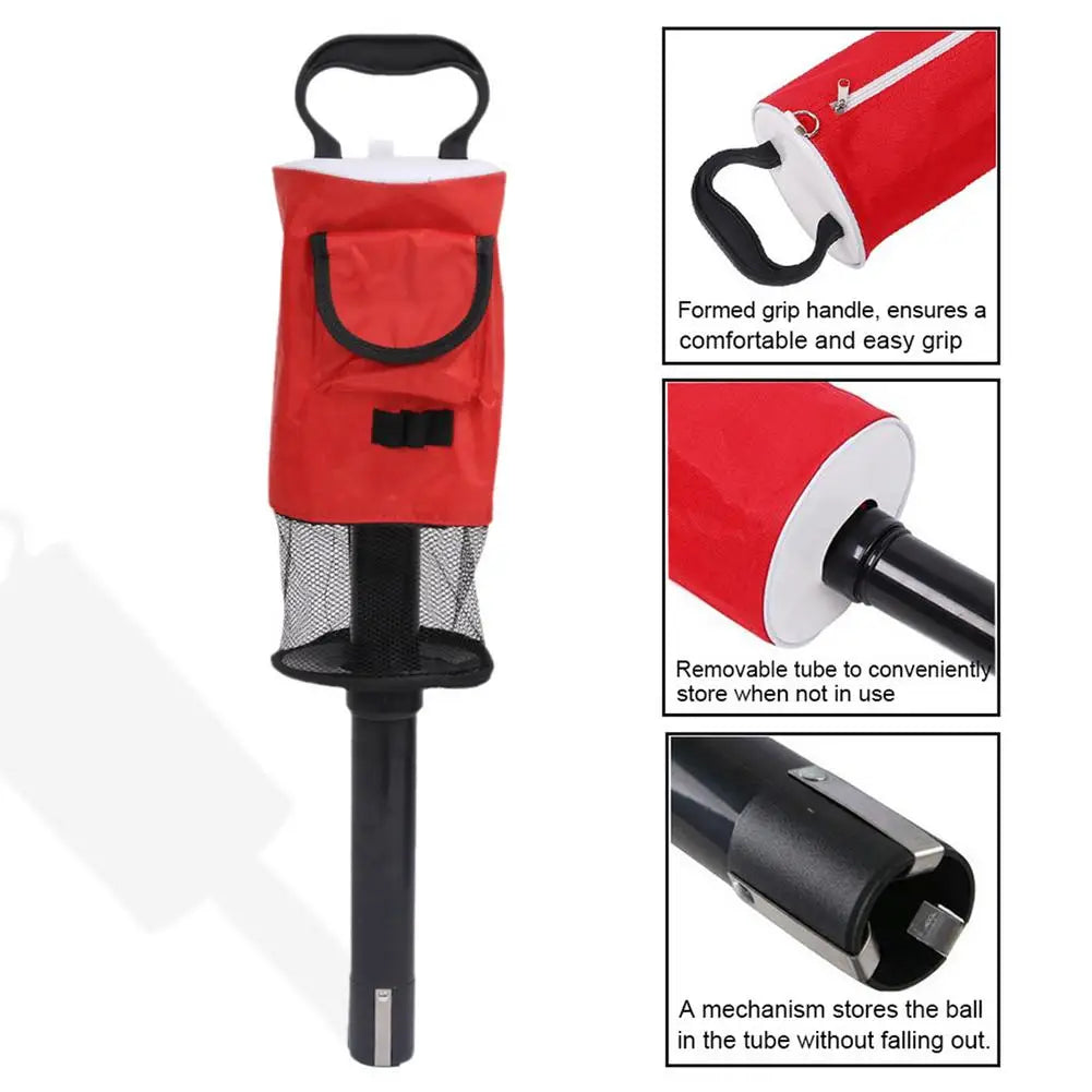 Golf Ball Retriever Bag Portable Golf Ball Shag Bag Ball Picker Easy to Pick up the Ball Hold up to 60 Balls Golf Accessories