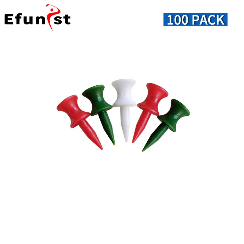Plastic Golf Tee Pack 50/100 Pcs Step down Golf Tees Colorful for All over Sized Driver Irons Hybrids Longer Distance Drop Ship