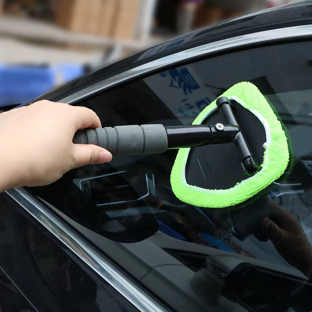 Telescopic Window Mist Eliminator Microfiber Windshield Scraper Cleaner Brush for Car Windscreen Rain Snow Fog Removal