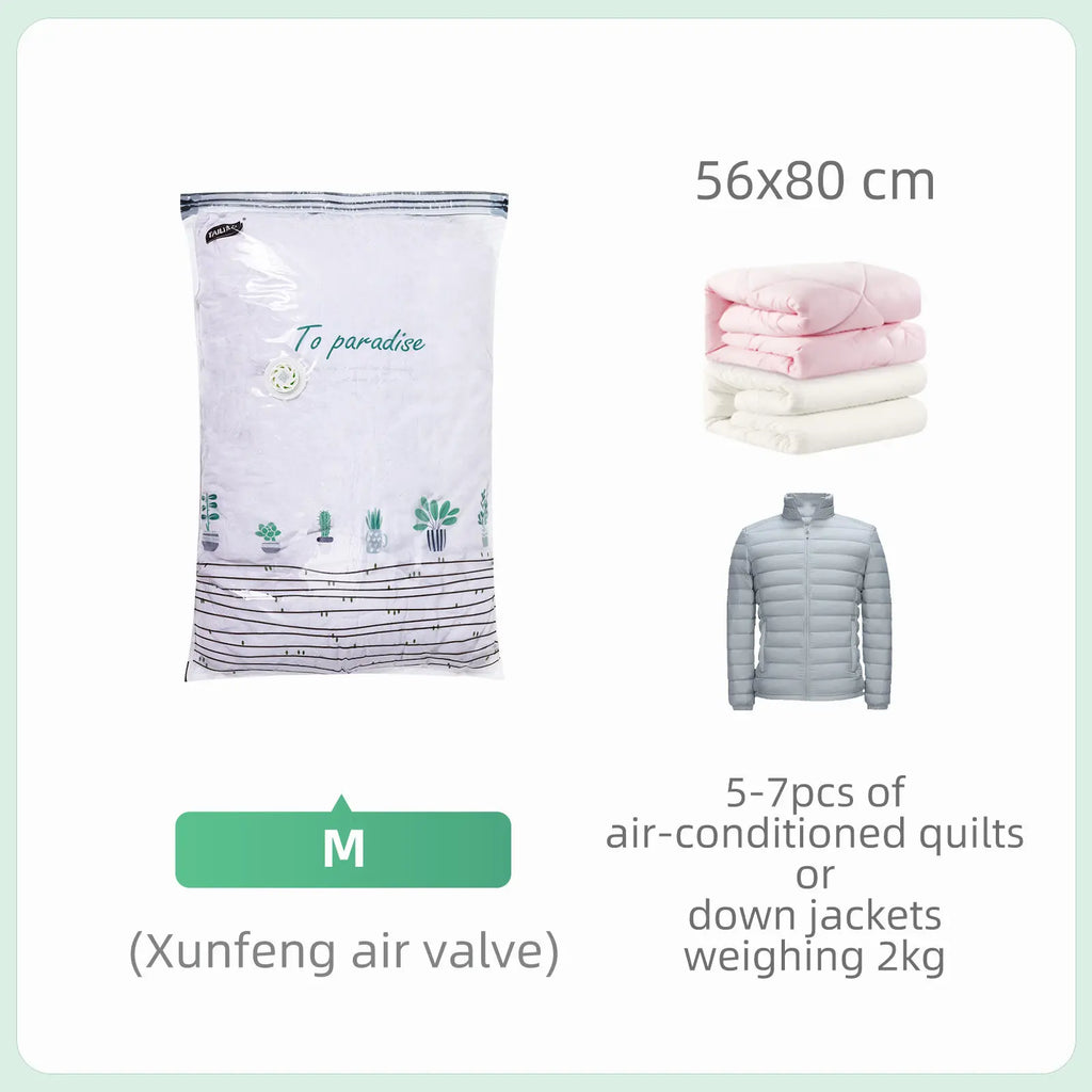 Cubic Vacuum Bags Large Storage Bag for Clothing, Comforters, Blankets No Need Tool Compression Bag for Travel Storage Bag