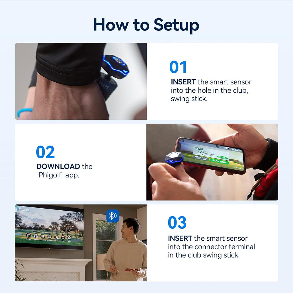 2 Home Golf Game Simulator: Enjoy Interactive Golf with Motion Sensor & Swing Stick for Indoor & Outdoor Fun – 38,000+ Courses Worldwide, Compatible with Android, Ios, App & E6 Connect