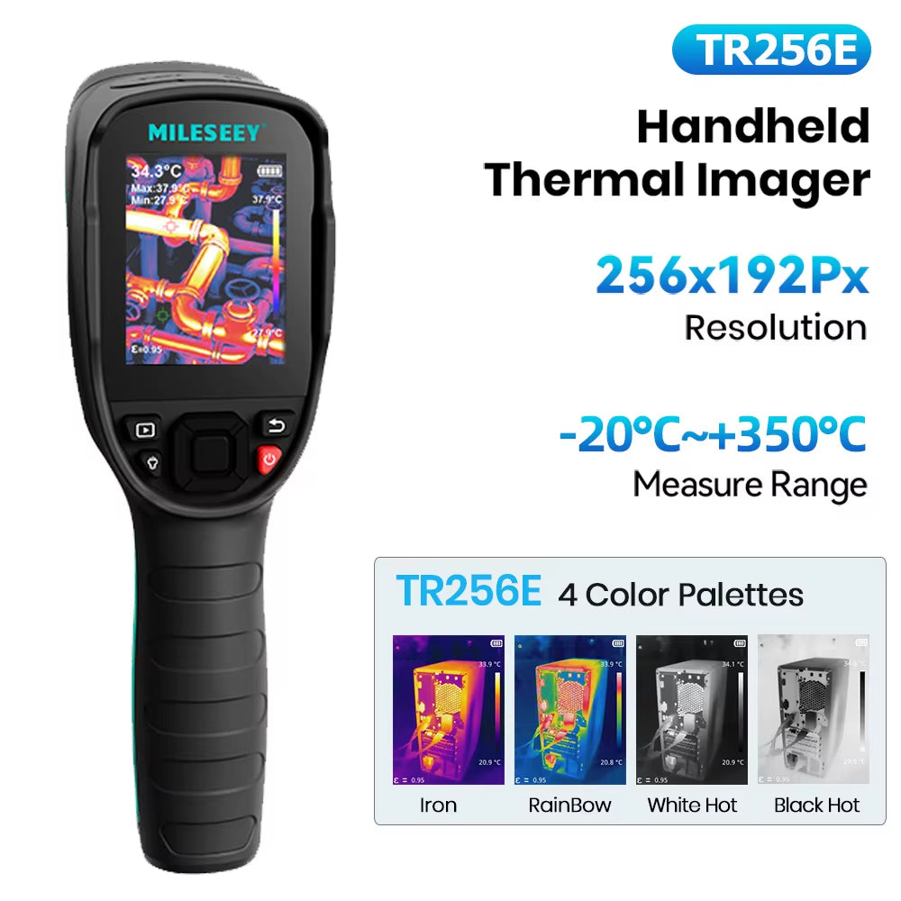 TR256 256*192 Infrared Thermal Camera Imager -20℃-500 ℃ Six Color Palettes Auto Focus Temperature High Precision