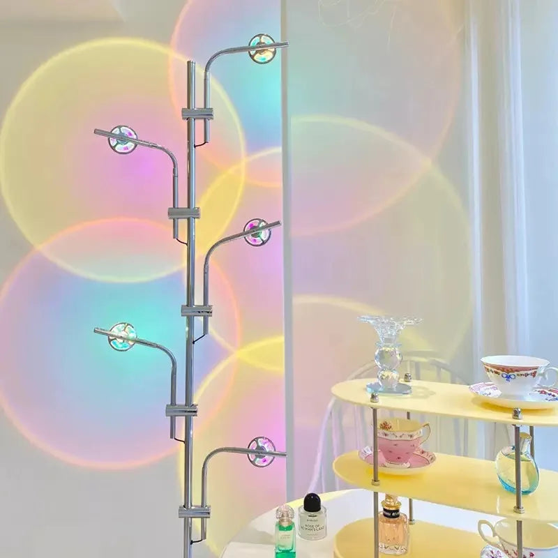Sunset Lamp Rainbow Atmosphere Night Light Sunset Light for Bedroom Room Decoration Background Wall Sunset Floor Lamp