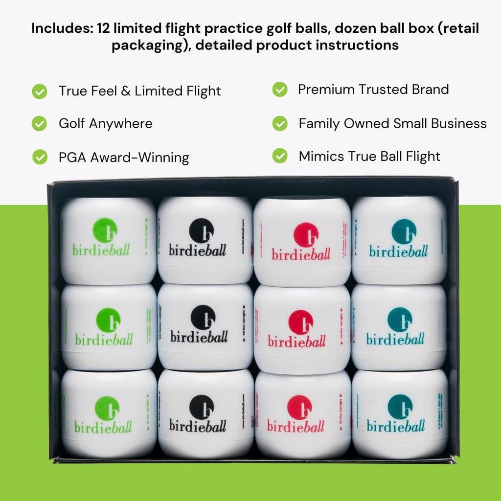 Practice Golf Balls, Full Swing Limited Flight Golf Practice Balls, Perfect Training Aid for All Golfers (Pack of 12)