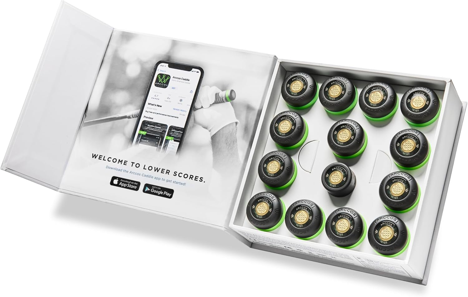 Golf Smart Sensors Swing Trainer Aid - First-Ever A.I. Powered GPS Rangefinder Gen 3+