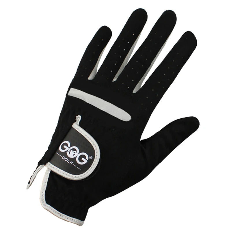 1 Pcs Men'S Golf Glove Left Hand Right Hand Micro Soft Fiber Breathable Golf Gloves Men Color Black Brand GOG