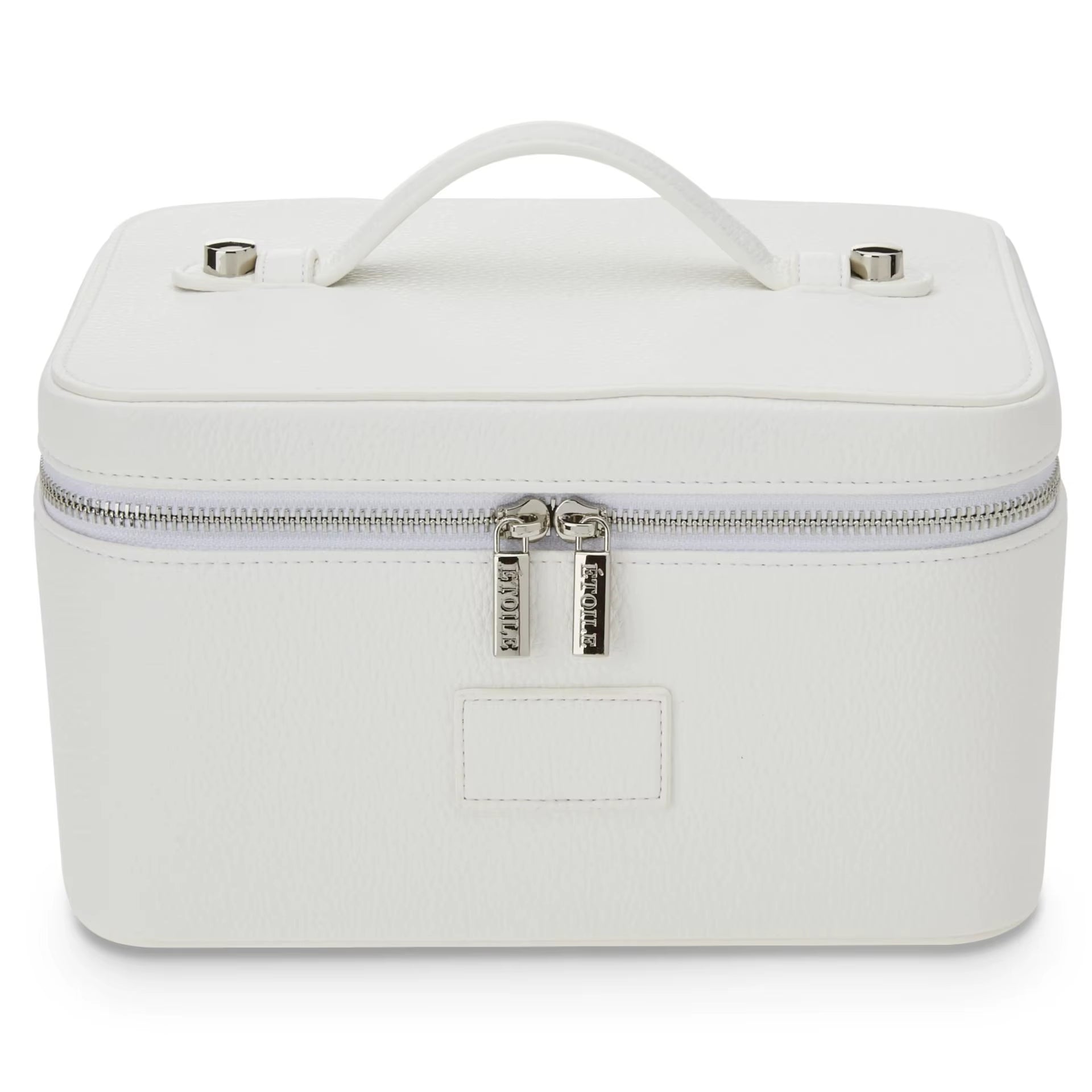 Fashion PU Handheld Makeup Bag with Compartment Large Capacity Portable Leather Makeup Pack Waterpoor Leather Cosmetic Pouch