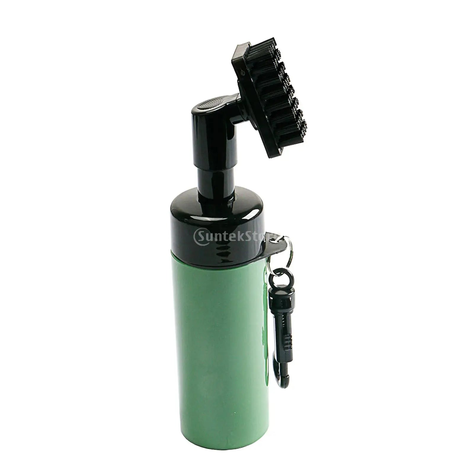 Protable Golf Club Groove Brush Plastic Cleaning Brush Golf Cleaner with Water Bottle Self-Contained Water Brush - Black Ball
