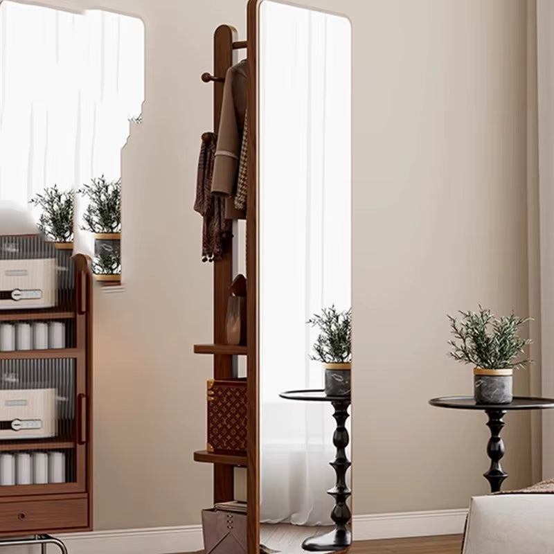 Standing Wardrobes Coat Racks Display Bag Hanger Mirror Floor Garment Coat Racks Bedroom Wooden Arara De Roupa Trendy Furniture