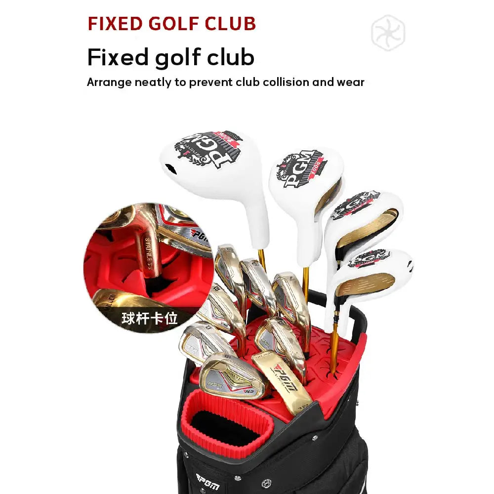 Golf Standard Bag,Fixed Club Holder Light Portable Travel Golf Bag,Large Capacity Light Weight Sport Bags QB166