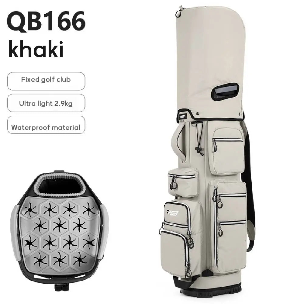 Golf Standard Bag,Fixed Club Holder Light Portable Travel Golf Bag,Large Capacity Light Weight Sport Bags QB166