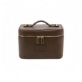 Fashion PU Handheld Makeup Bag with Compartment Large Capacity Portable Leather Makeup Pack Waterpoor Leather Cosmetic Pouch