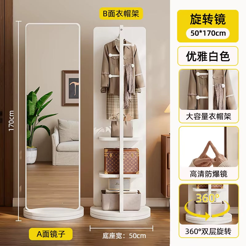 Standing Wardrobes Coat Racks Display Bag Hanger Mirror Floor Garment Coat Racks Bedroom Wooden Arara De Roupa Trendy Furniture