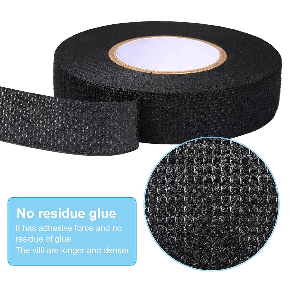 1-4Pcs 15/25M High Temp Wire Harness Wrapping Tape Self-Adhesive Automotive Wiring Harness Fabric Tape for Car Noise Damping