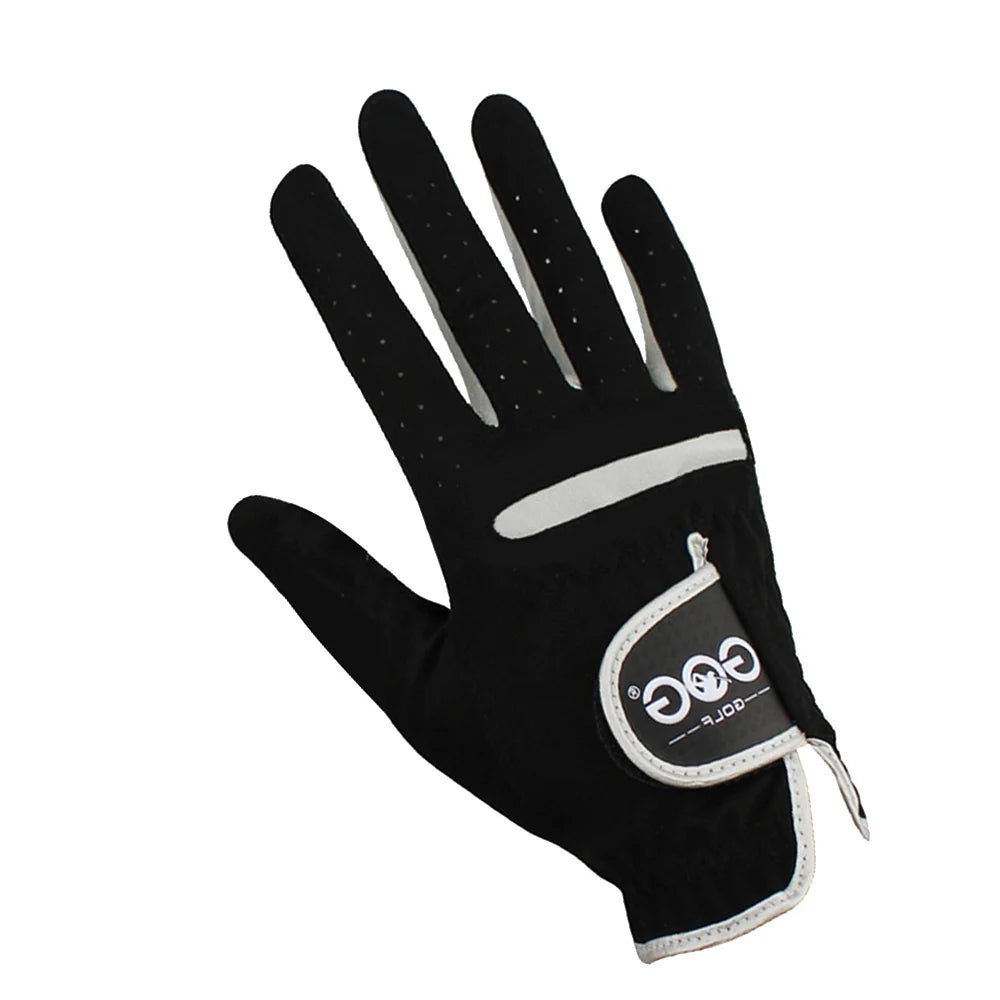 1 Pcs Men'S Golf Glove Left Hand Right Hand Micro Soft Fiber Breathable Golf Gloves Men Color Black Brand GOG