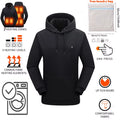 New Intelligent USB Heating Hoodie for Men Women Winter 7 Areas Coral Fleece Hooded Heated Clothes Outdoor Thermal Sportswear