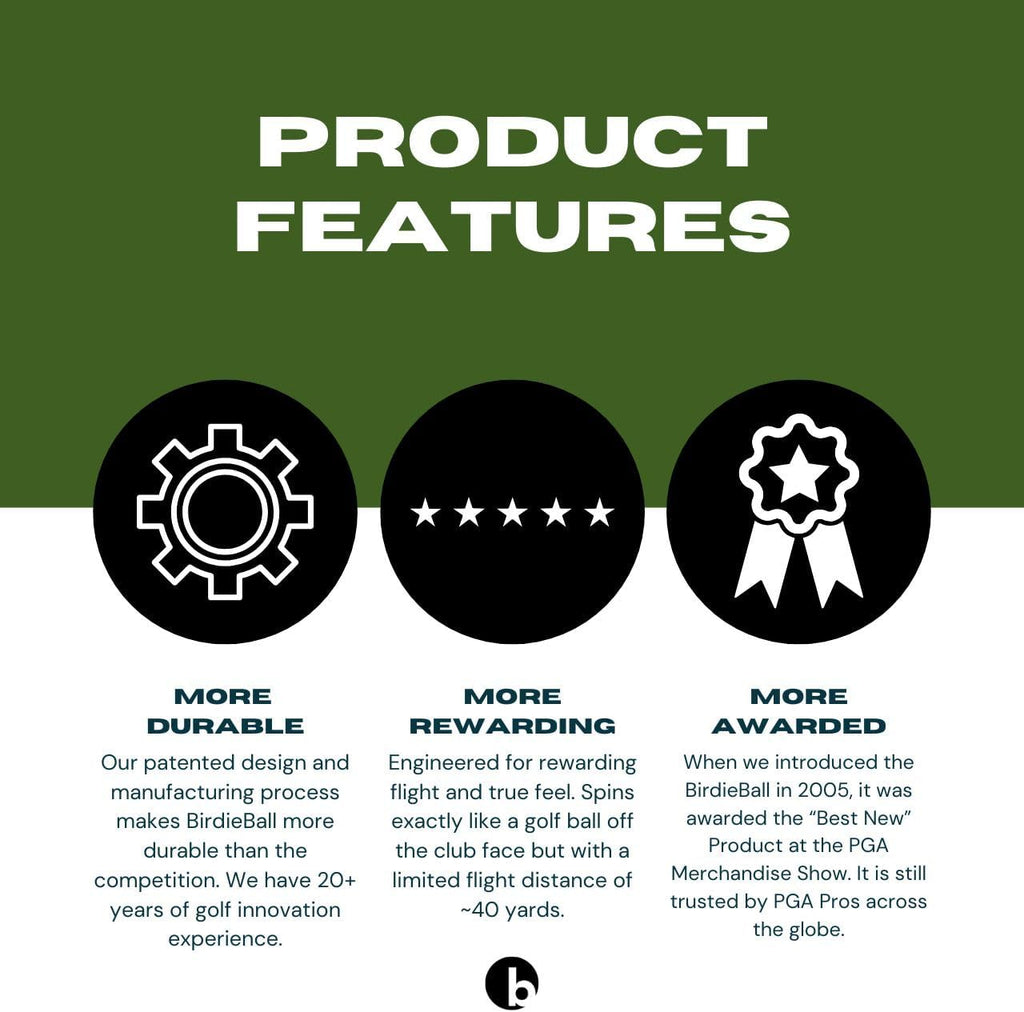 Practice Golf Balls, Full Swing Limited Flight Golf Practice Balls, Perfect Training Aid for All Golfers (Pack of 12)