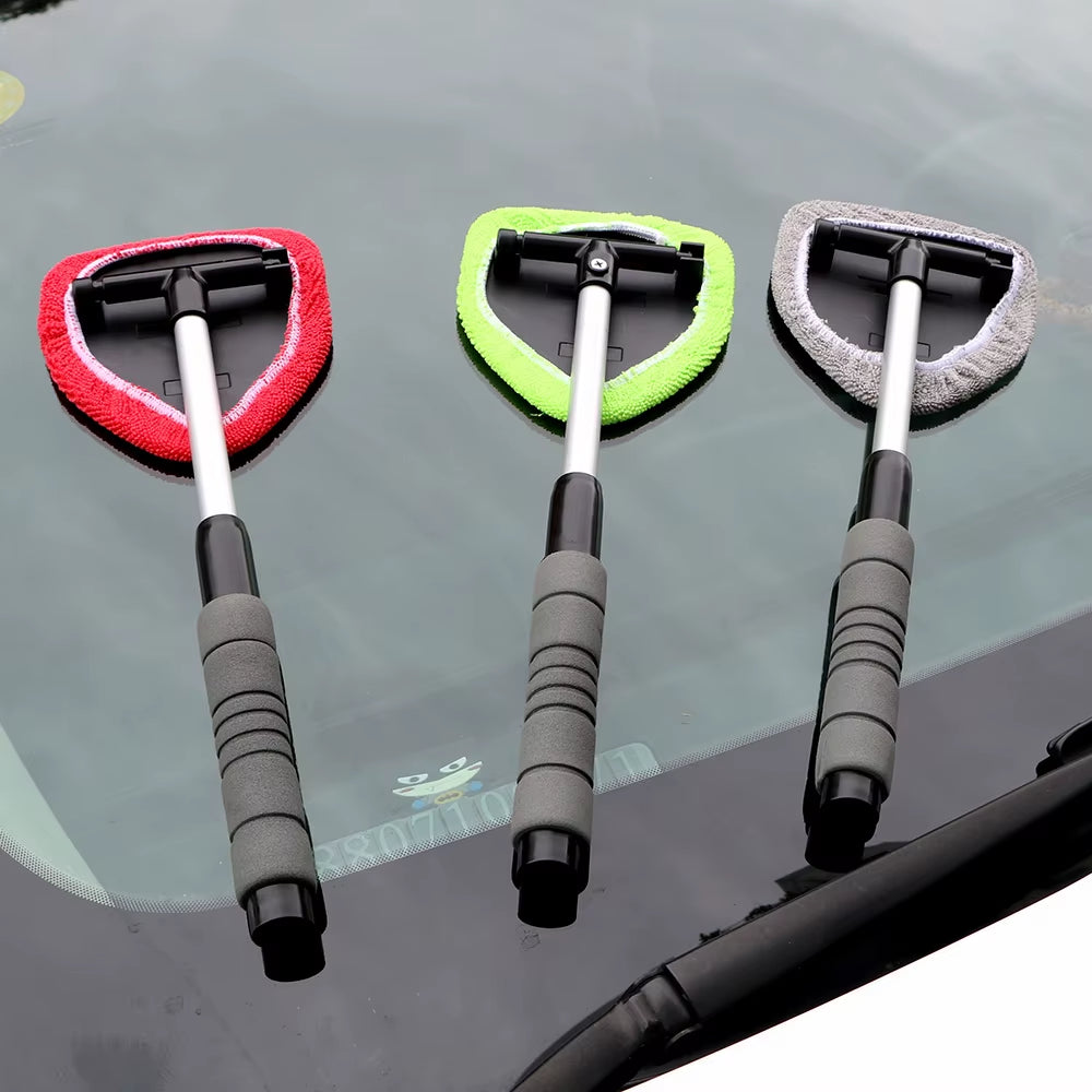 Telescopic Window Mist Eliminator Microfiber Windshield Scraper Cleaner Brush for Car Windscreen Rain Snow Fog Removal