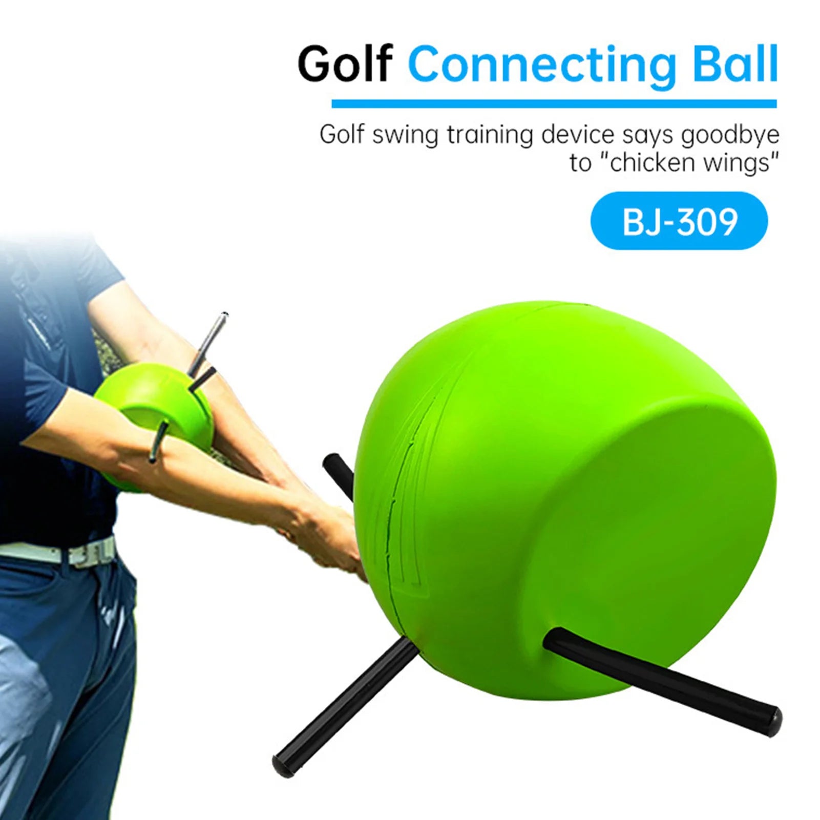 Golf Swing Chicken Wings Corrector Swing Arm Postures Corrector Golf Swing Trainer Connecting Ball for Golf Chipping Accessories