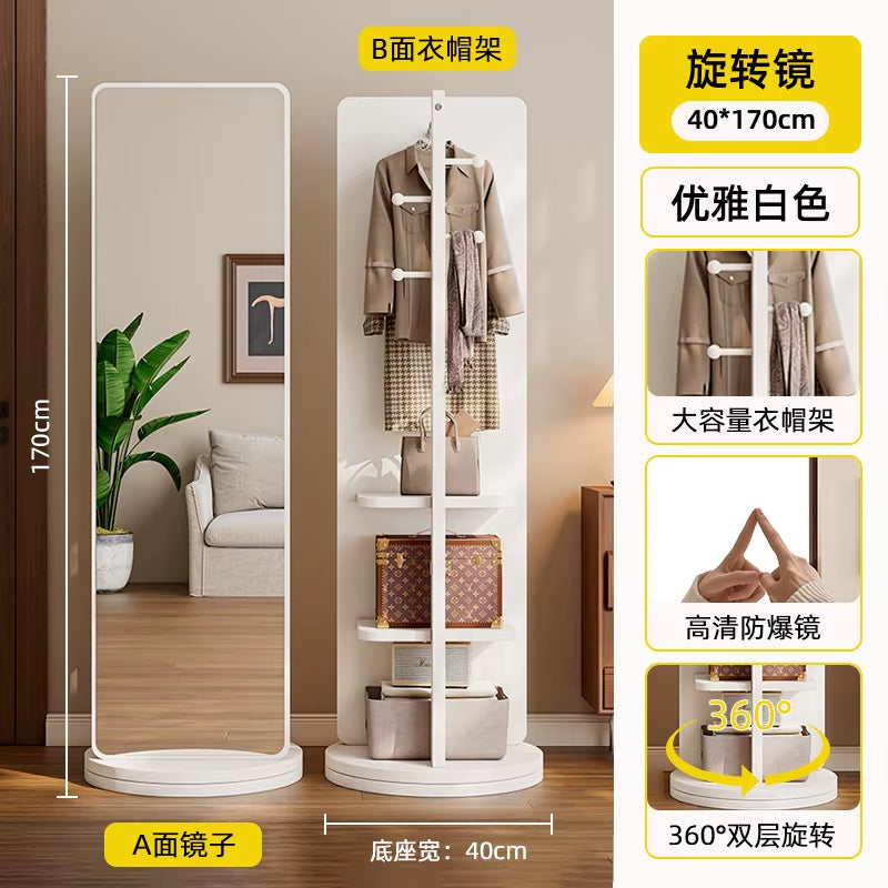 Standing Wardrobes Coat Racks Display Bag Hanger Mirror Floor Garment Coat Racks Bedroom Wooden Arara De Roupa Trendy Furniture