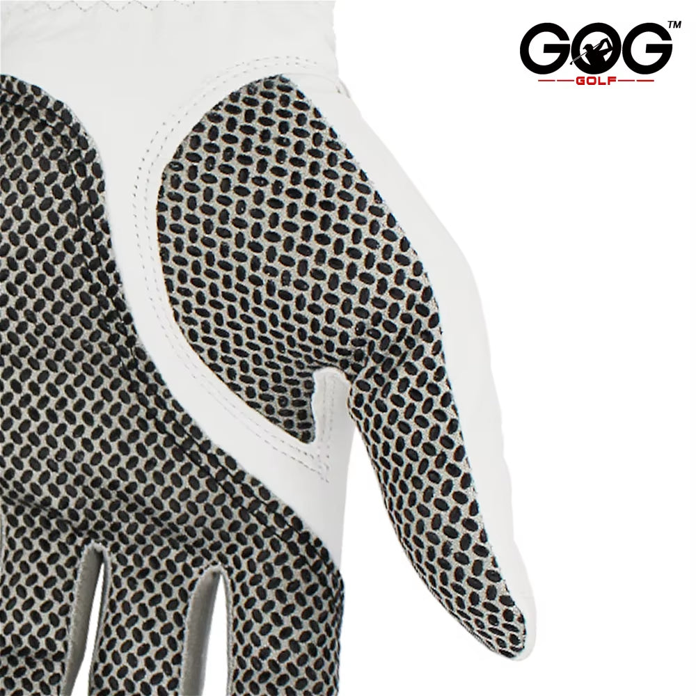 Pack 1 Pc Golf Gloves Men'S Left/Right Hand Soft Breathable Pure Sheepskin with Anti-Slip Granules Golf Gloves Golf Men