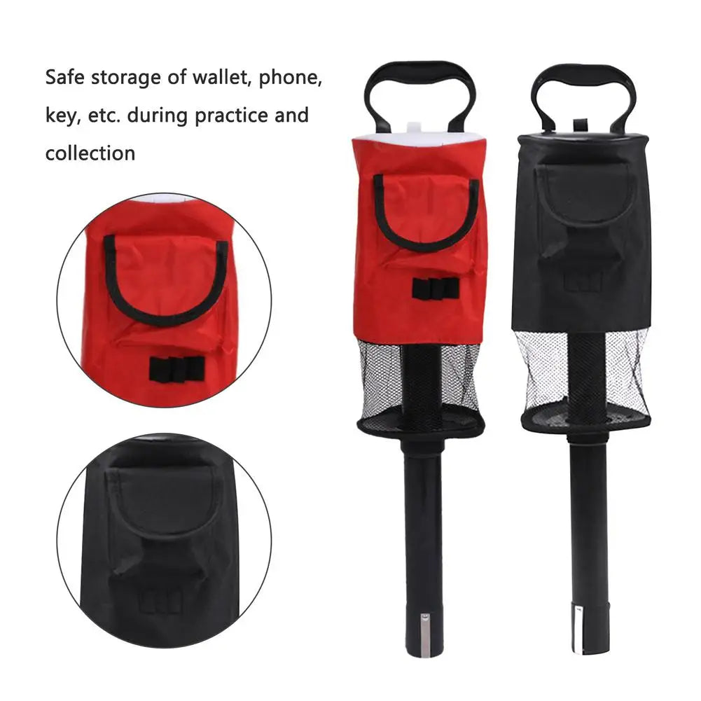 Golf Ball Retriever Bag Portable Golf Ball Shag Bag Ball Picker Easy to Pick up the Ball Hold up to 60 Balls Golf Accessories