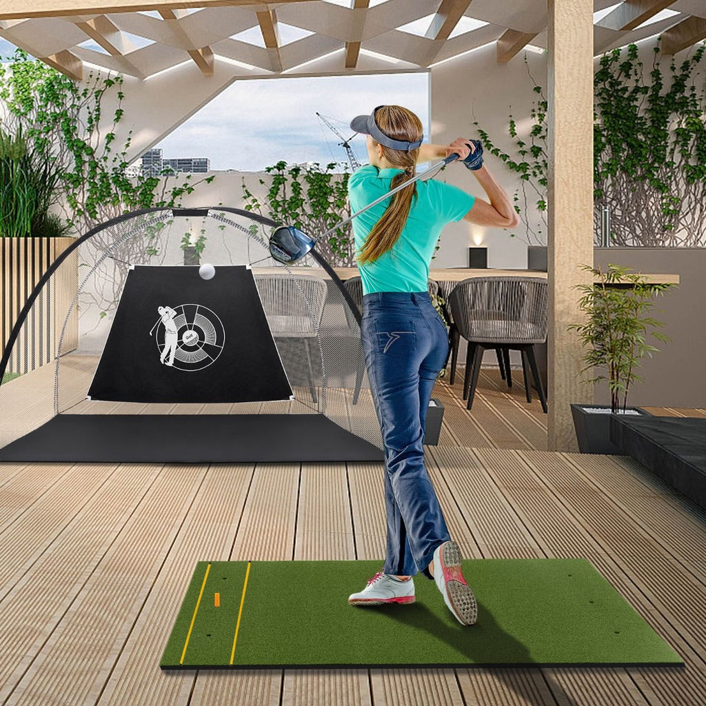 20 Mm Golf Hitting Mat Includes 2 Rubber Tees and 2 Alignment Sticks