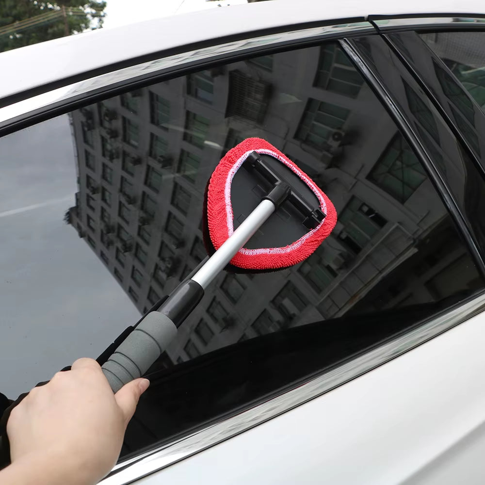 Telescopic Window Mist Eliminator Microfiber Windshield Scraper Cleaner Brush for Car Windscreen Rain Snow Fog Removal
