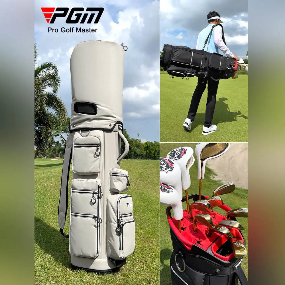 Golf Standard Bag,Fixed Club Holder Light Portable Travel Golf Bag,Large Capacity Light Weight Sport Bags QB166