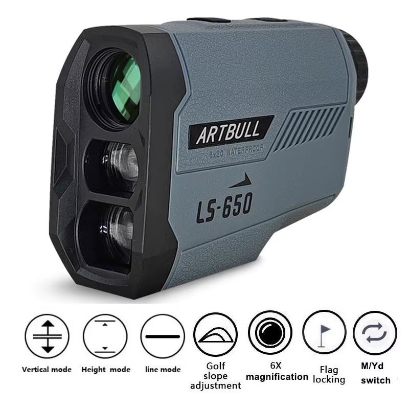 1000M Laser Rangefinder Hunting Outdoor 650M Golf Rangefinder Telescope with Flag-Lock Slope Adjusted Distance Meter