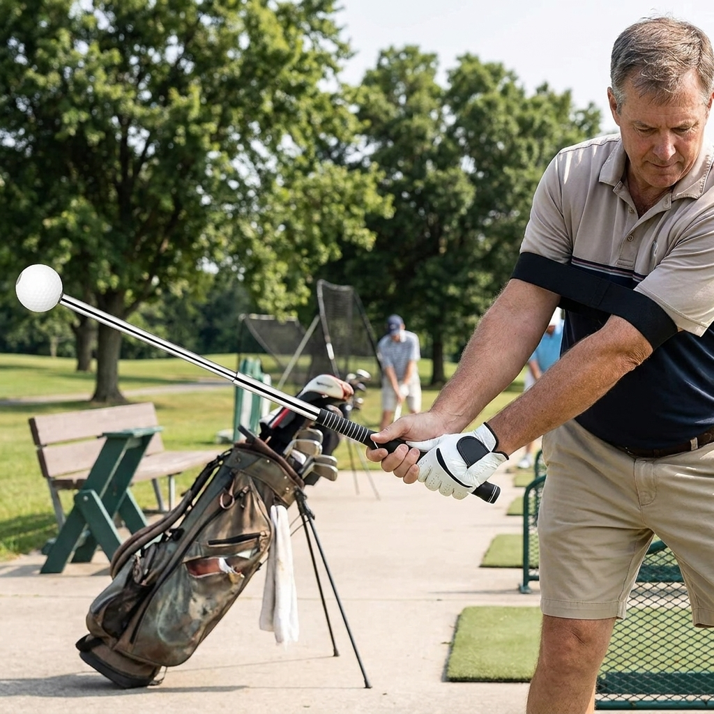 Golf Grip Swing Training Aid Retractable Trainer