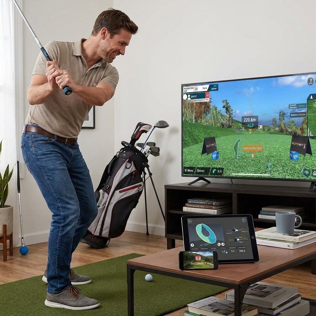 Home Golf Game Simulator Motion Sensor Swing Stick