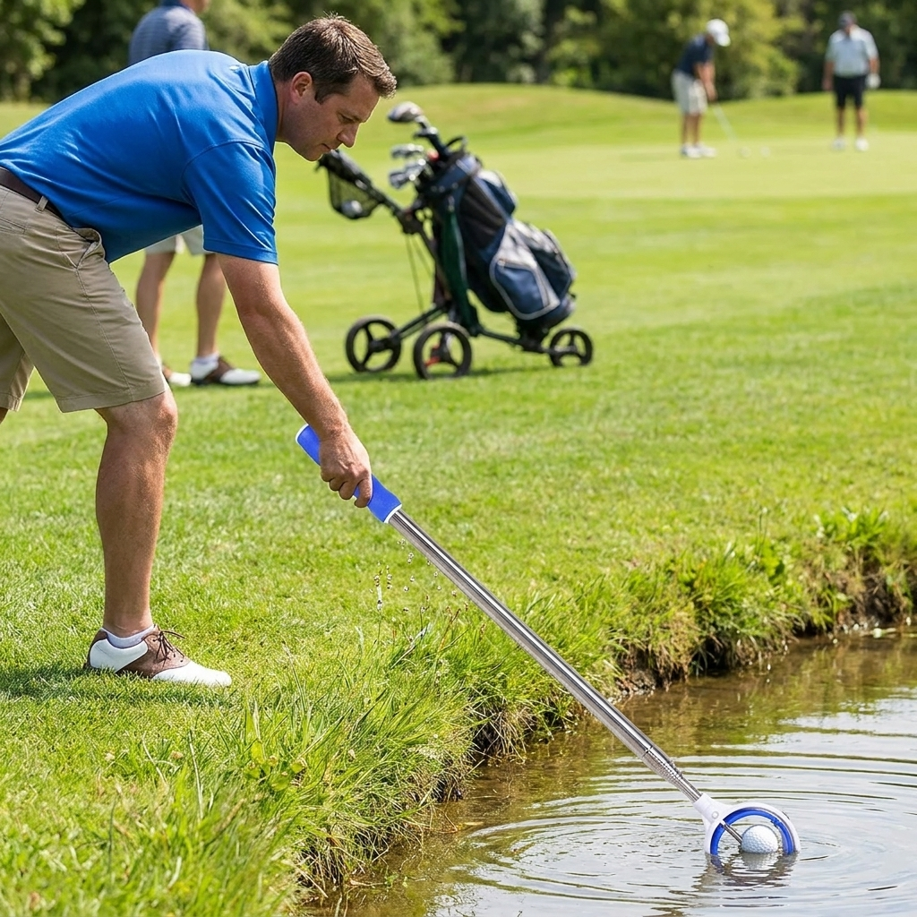 Golf Ball Pick up Tool Telescopic Retriever Scoop