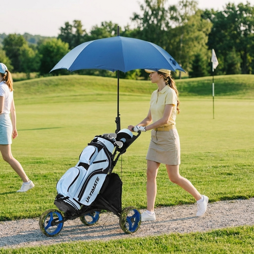 3 Wheel Golf Push Pull Cart Adjustable Handle