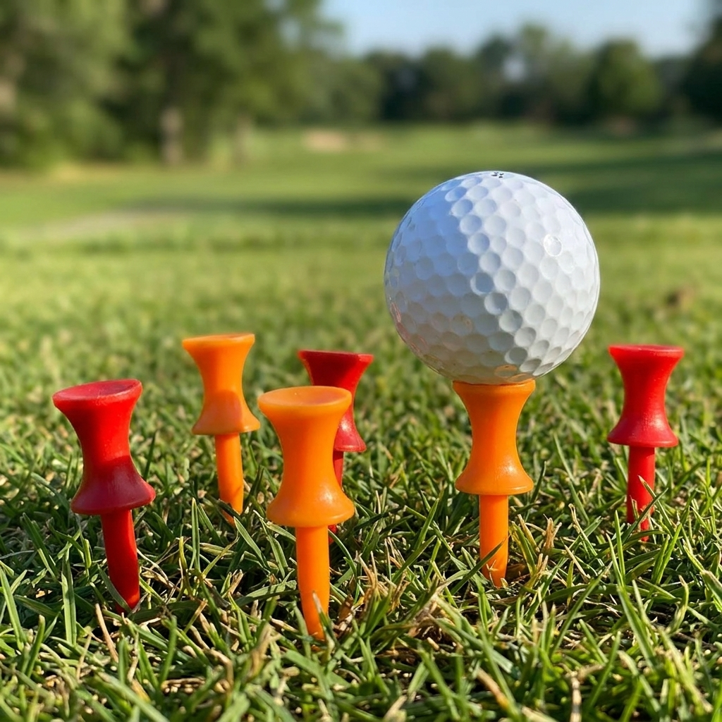 Plastic Golf Tee Pack Step Down Colorful