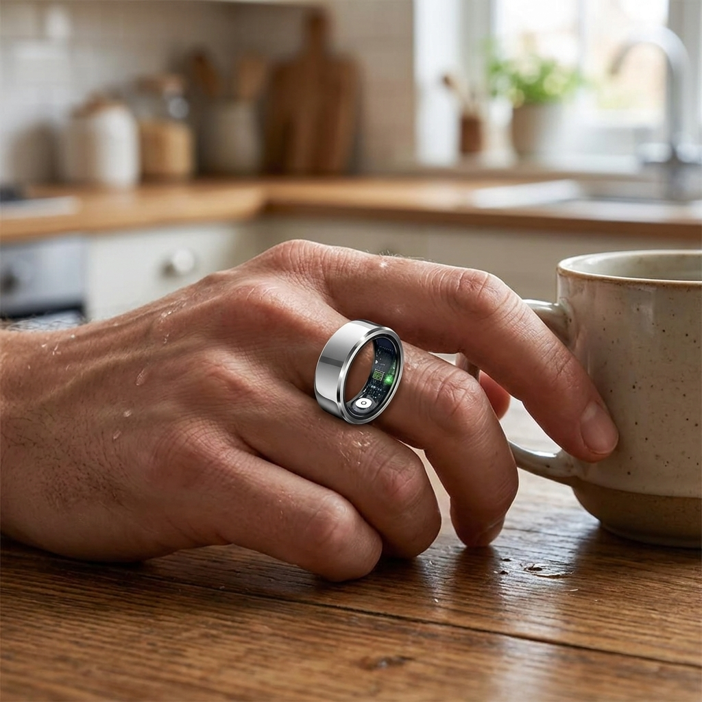 2025 Smart Ring Blood Pressure Heart Rate IP68